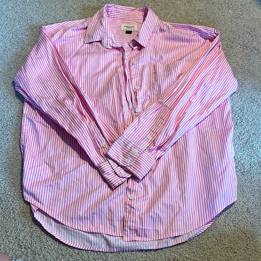 American Eagle Button Down Oversized Long Sleeve … - image 1